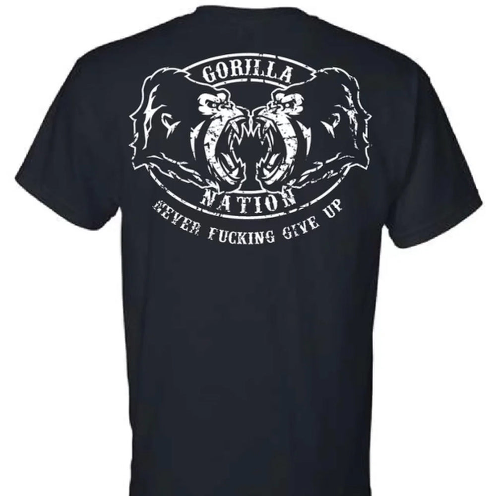 Gorilla Nation Never Fucking Give Up Crewneck | Gorilla GAINZ – Gorilla ...