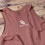 Work Fucking Harder Racerback Crop Tank Top Mauve Back