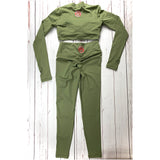 Booty Scrunch Leggings Paired with Keyhole Top - back