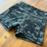Camo High Waist Seamless Front Shorts
