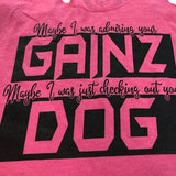 Dog Gainz Racerback Tank Detail
