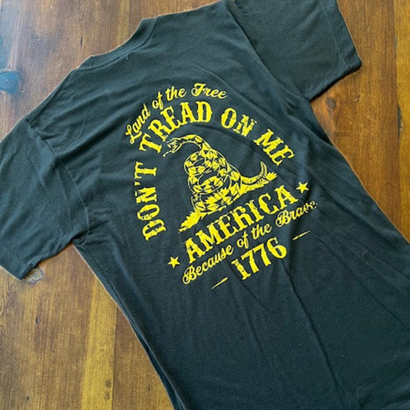 Don't Tread On Me Crewneck T-Shirt Black