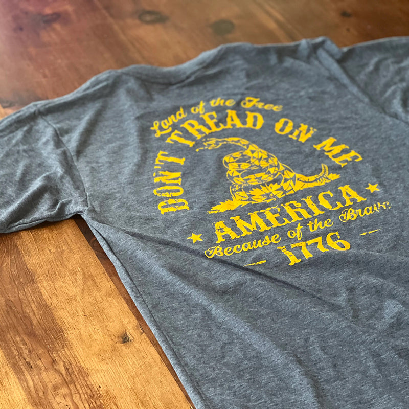Don't Tread On Me Crewneck T-Shirt Grey