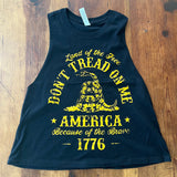 Don't Tread on Me Racerback Crop Top