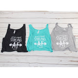 Gorilla GAINZ Goal Weight Strong AF Women's Boxy Crop Tanks