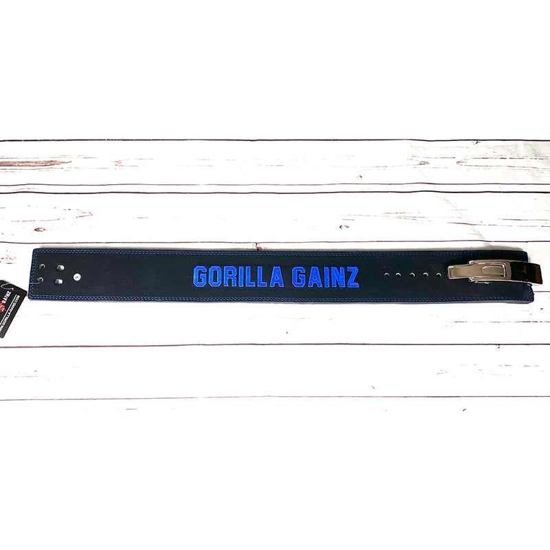 Lever Belt Blue lettering
