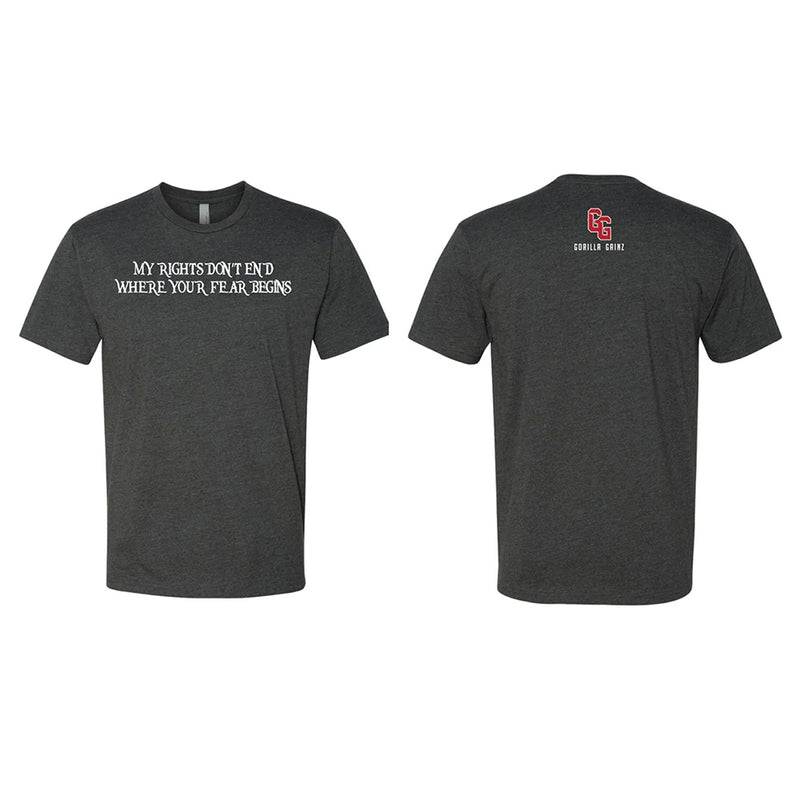 Gorilla GAINZ My Rights Don’t End Where Your Fear Begins T-shirt