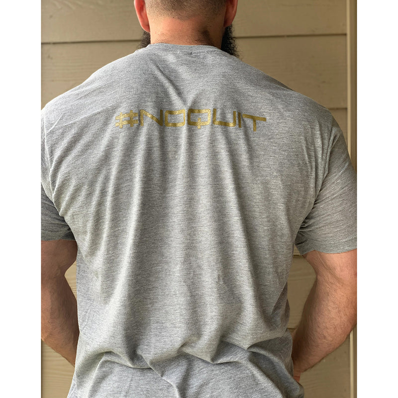 NoQuit T-Shirt from Gorilla GAINZ - Grey Back