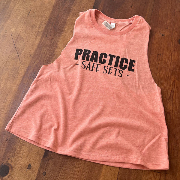 Practice Safe Sets Racerback Crop Top