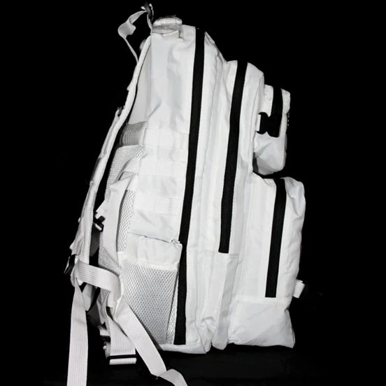 Gorilla GAINZ Performance Apparel Tactical Gym Backpack white side