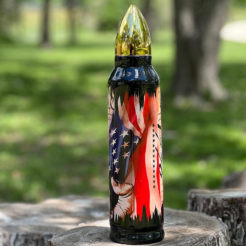 We The People Bullet Tumbler with flag