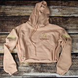 We The People Crop Hoodie Peach front