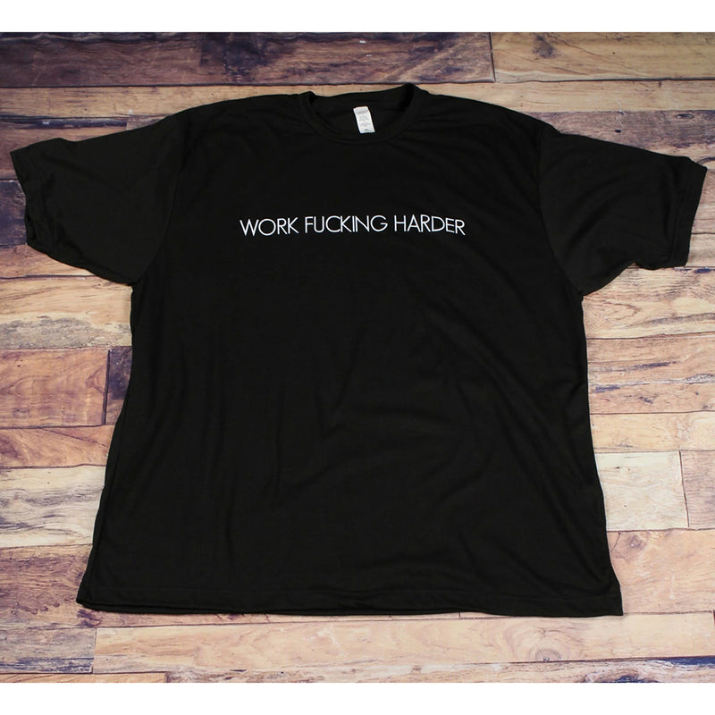 Work Fucking Harder Crewneck T-Shirt Black