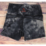 High Waist Shorts-Tie Dyed Series black back