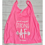 Gorilla GAINZ Goal Weight Strong AF Women's Boxy Crop Tank Bubblegum