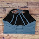 Back Lake Blue Xena Long Line Strappy Back Sports Bra