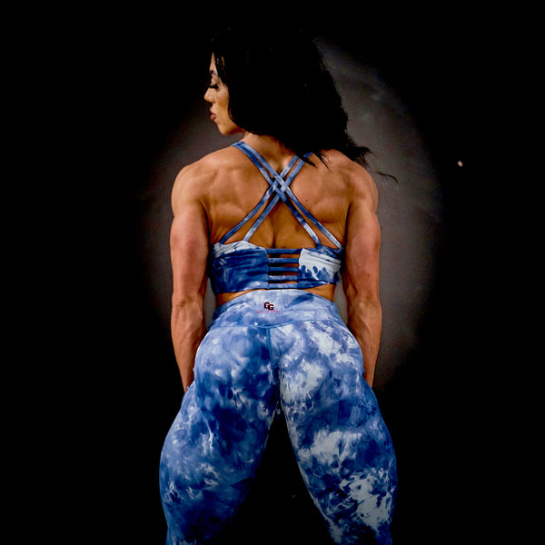 Tie Dye Seamless Front Leggings Back