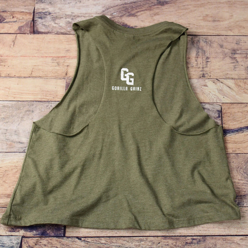 Work Harder Racerback Crop Tank
